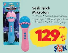 GOKİDY OYUNCAK SESLİ IŞIKLI MİKROFON